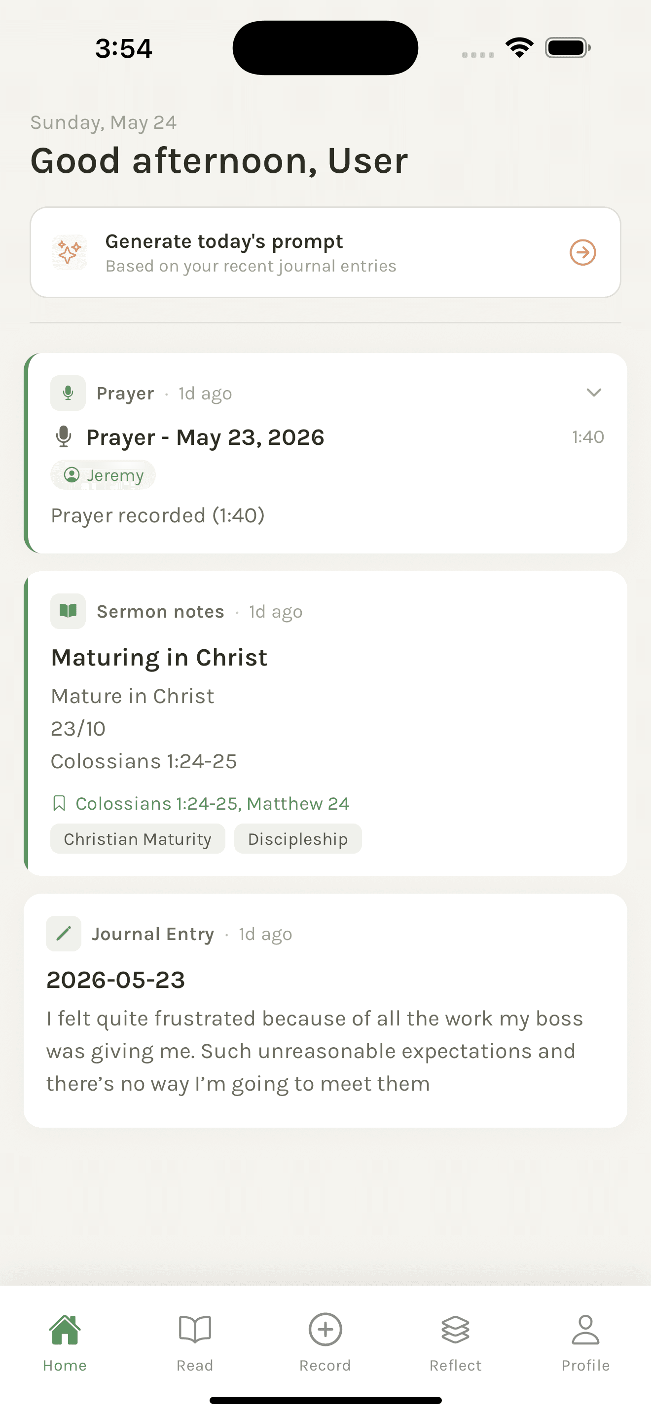 Pastures App Interface